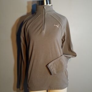 PUMA Fleece Quarter Zip S Gray